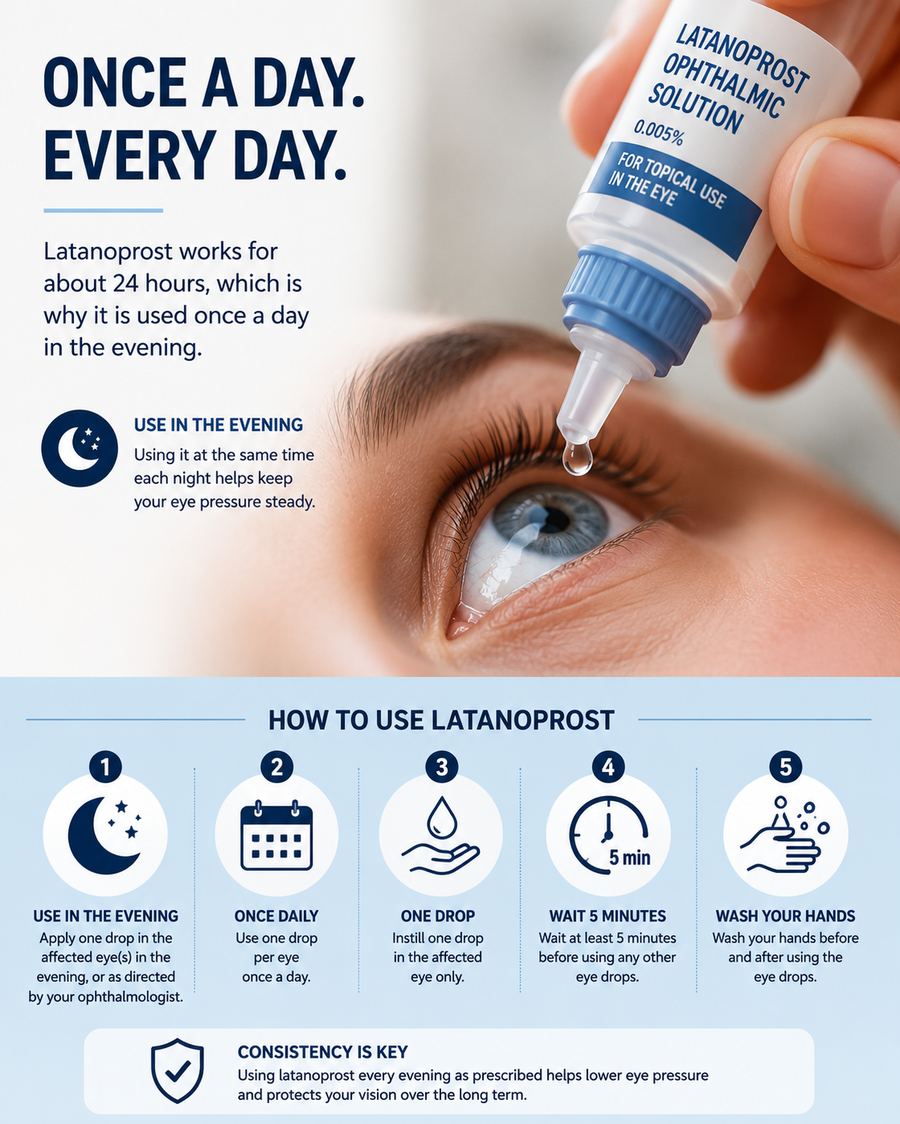 How to correctly use latanoprost eye drops for glaucoma