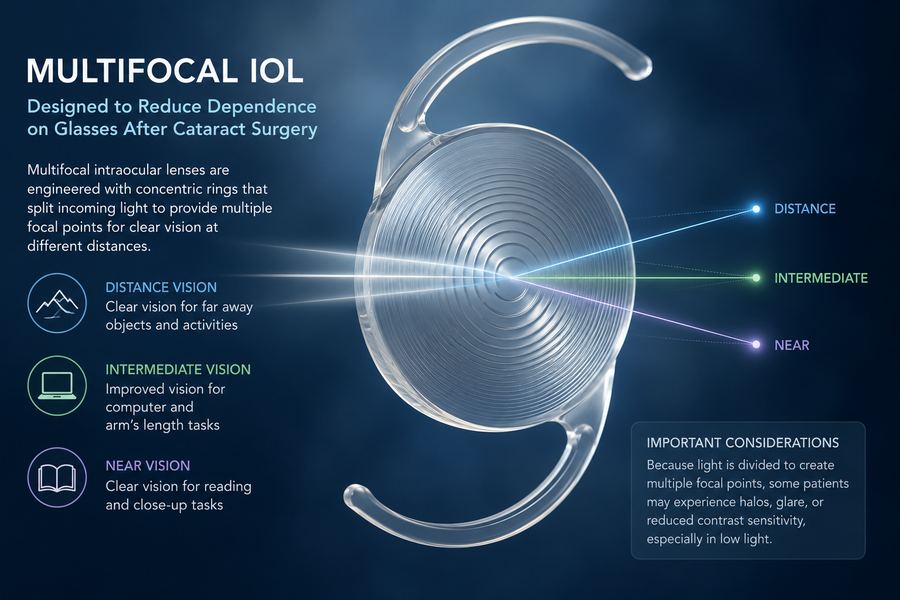 Multifocal intraocular lens implant
