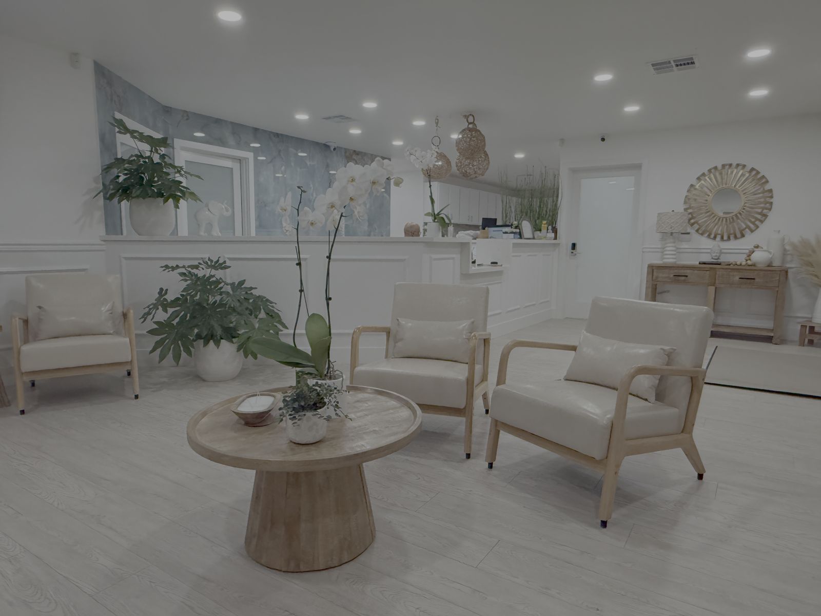 Reception and waiting area at Inland Glaucoma Center in Upland, California