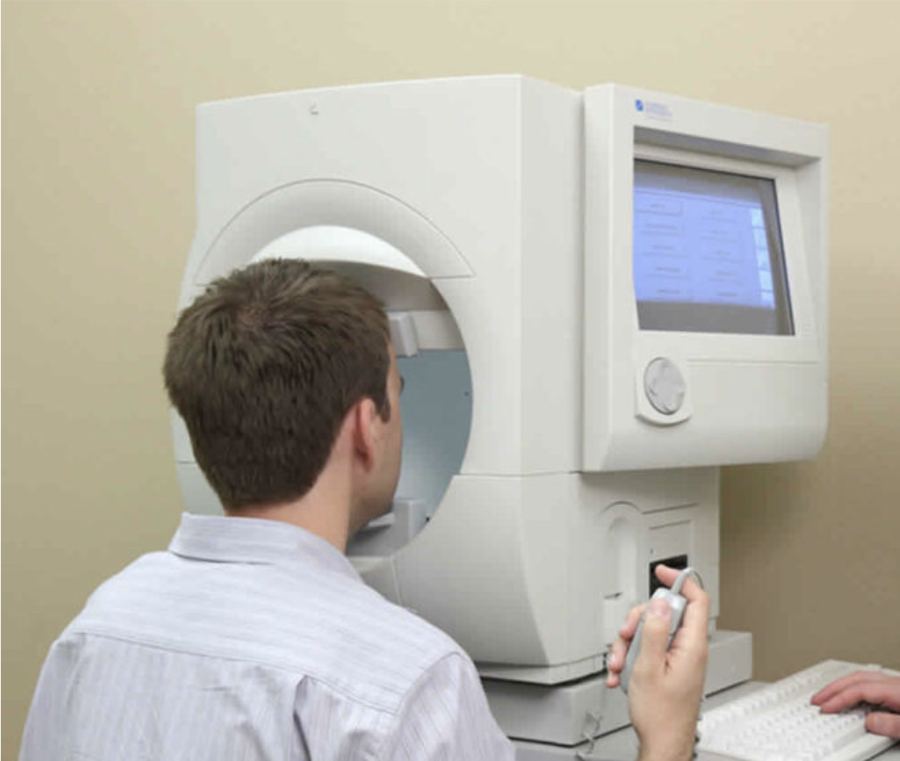 Visual field testing for glaucoma