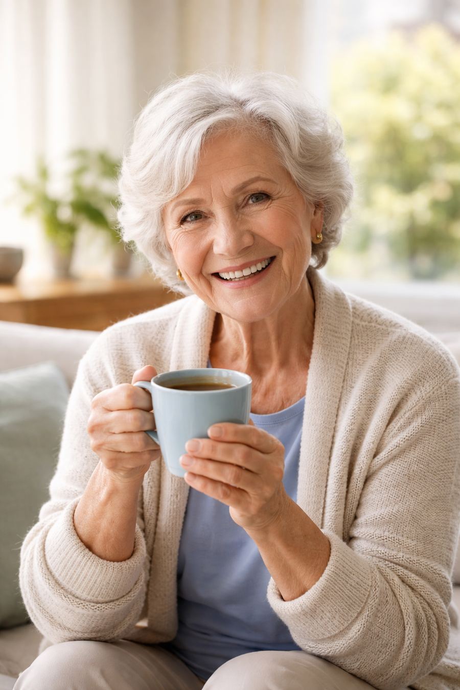 Enjoying a cup of coffee — caffeine and eye health
